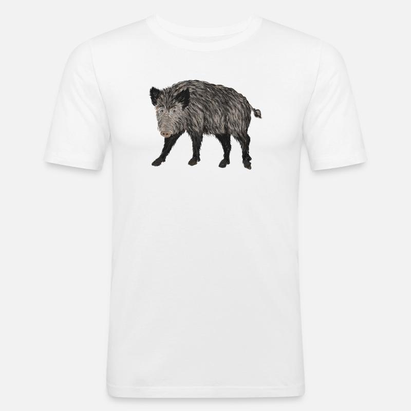 boar - Men's Slim Fit T-Shirt - white