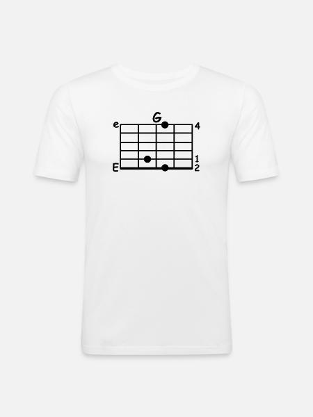 Musician Chord - Men's Slim Fit T-Shirt - white