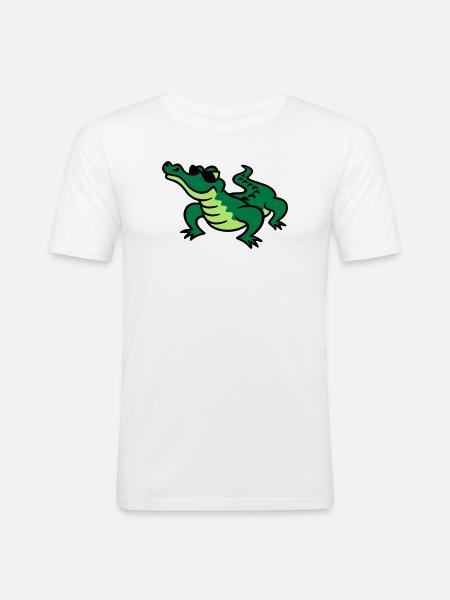 Cool Croc - Men's Slim Fit T-Shirt - white