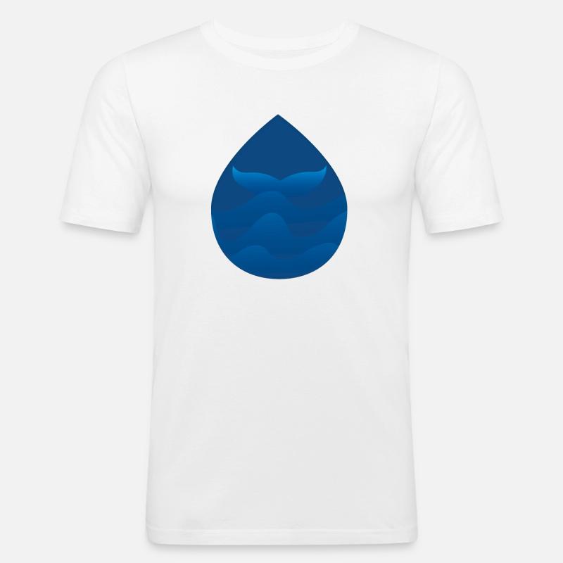 In die Tiefe tauchen - Männer Slim Fit T-Shirt - Weiß