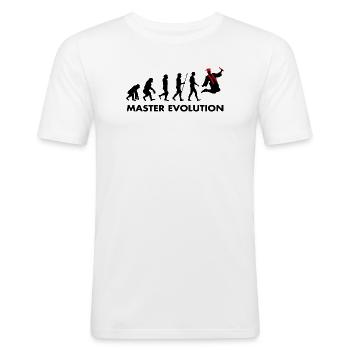 Examen de Master Evolution réussi - T-shirt près du corps Homme - blanc - Devant - Nik (191cm)