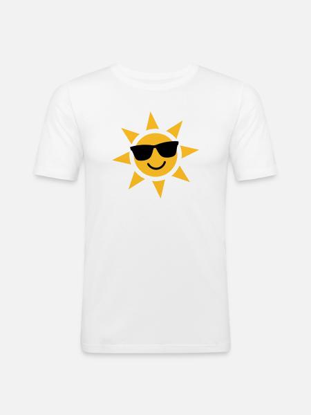 Sunny Sunglasses Sunburst - Men's Slim Fit T-Shirt - white