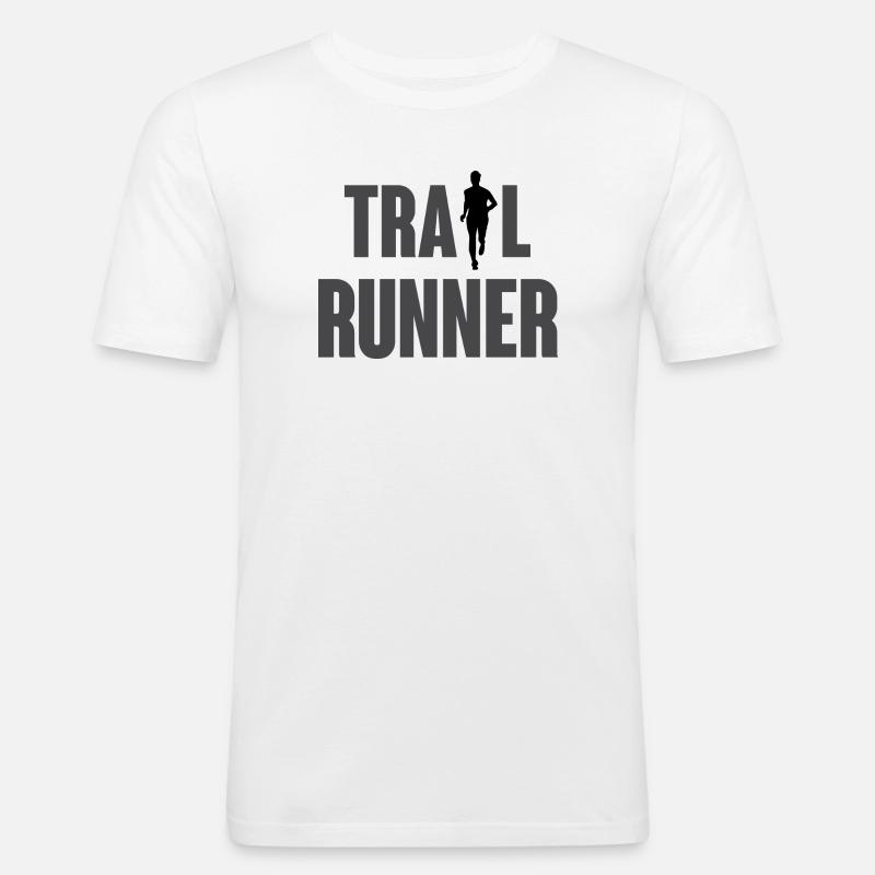 Trail Runner - Maglietta aderente da uomo - bianco