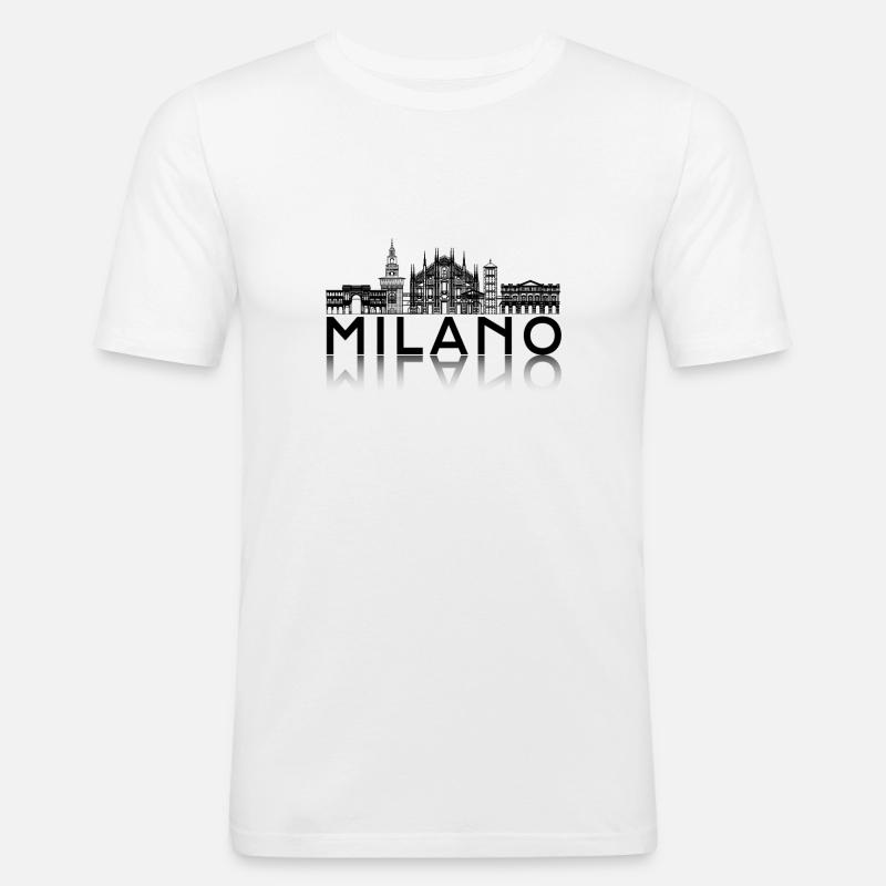 Milano - Maglietta aderente da uomo - bianco