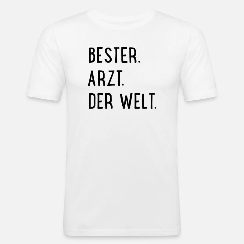 bester arzt - Männer Slim Fit T-Shirt - Weiß