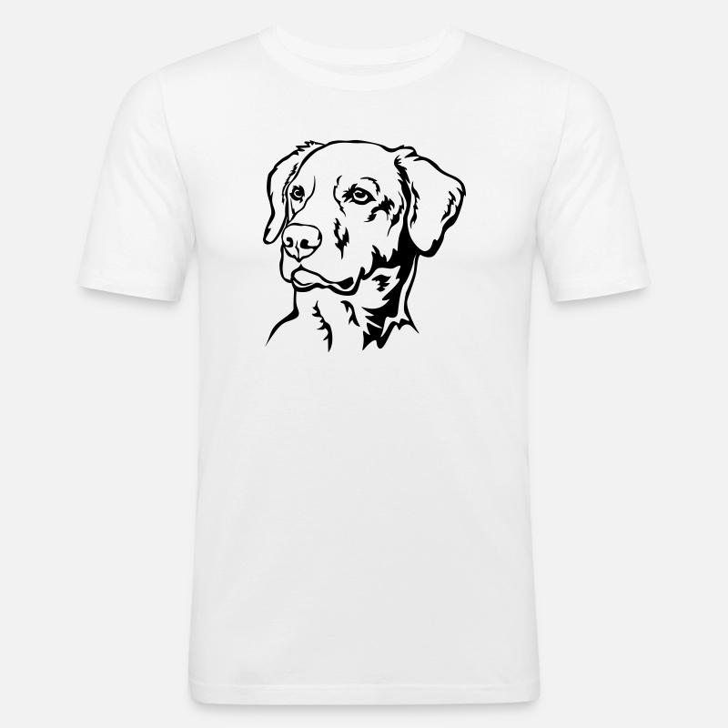 Labrador Kopf - Männer Slim Fit T-Shirt - Weiß