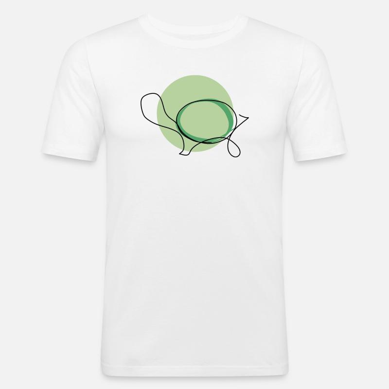Schildkröte - Männer Slim Fit T-Shirt - Weiß