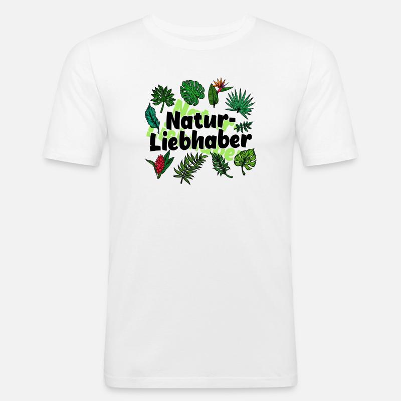 Statement Mutter Natur - Männer Slim Fit T-Shirt - Weiß