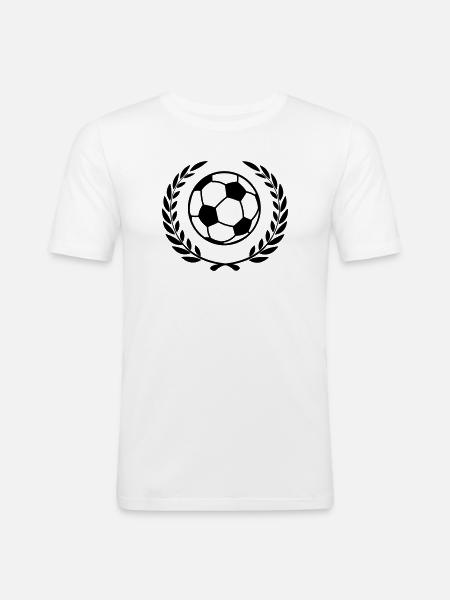 Sieger Fußball - Männer Slim Fit T-Shirt - Weiß