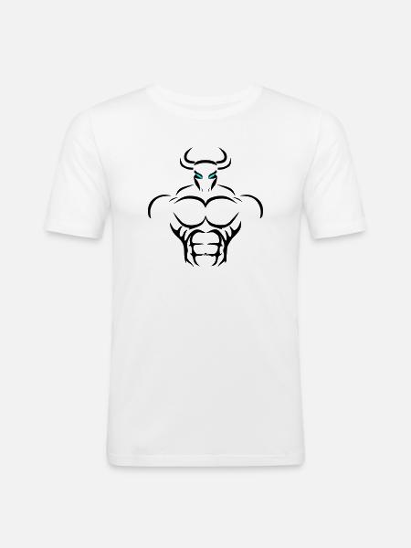 Alpha Taurus Deluxe - T-shirt près du corps Homme - blanc