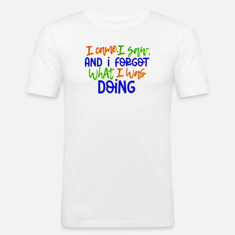 Humorvoll Statement Spruch Sprüche - Männer Slim Fit T-Shirt - Weiß