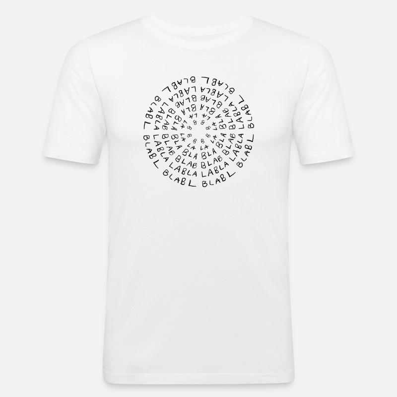 Bla bla bla - Men's Slim Fit T-Shirt - white