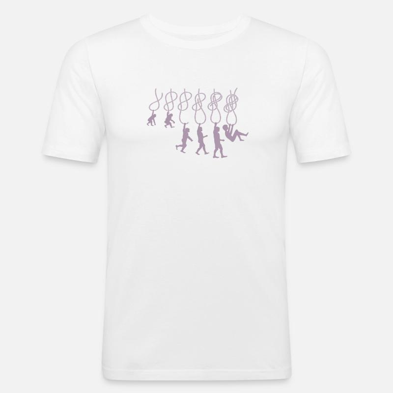Evolution Climbing Climbing Knot Eighth Knot - Men's Slim Fit T-Shirt - white
