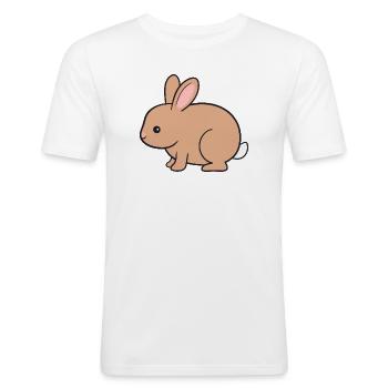Rabbit Rabbit - Men's Slim Fit T-Shirt - white - Front - Nik (191cm)