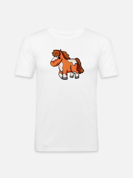 Shetland Pony Horse - Men's Slim Fit T-Shirt - white