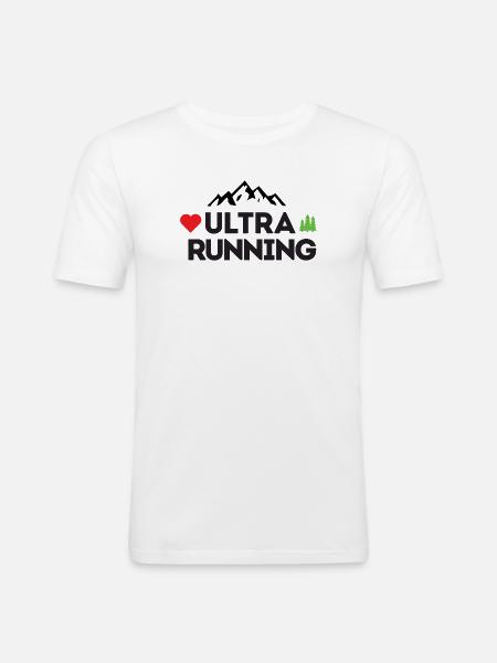 Ultra Running – My Love - Men's Slim Fit T-Shirt - white