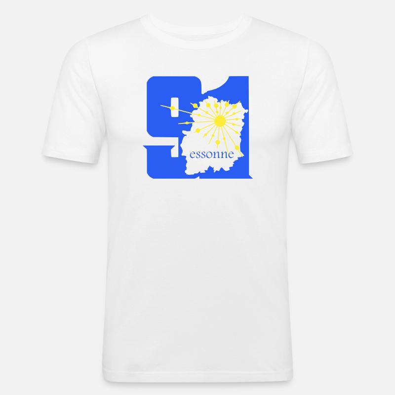 Essonne - Männer Slim Fit T-Shirt - Weiß