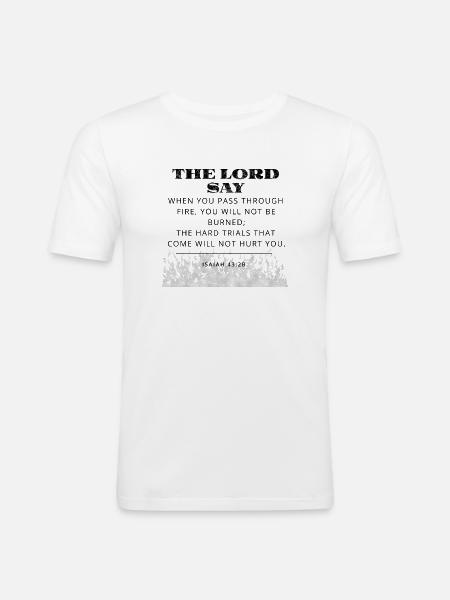 Bibelvers - Männer Slim Fit T-Shirt - Weiß