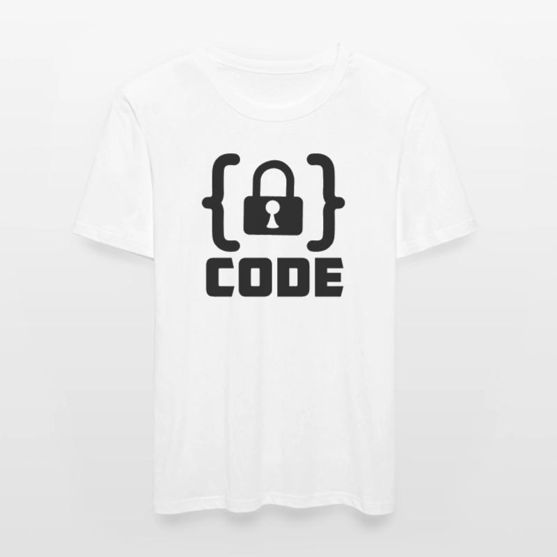 Code mit Sperrprogrammierer Männer Slim Fit T-Shirt