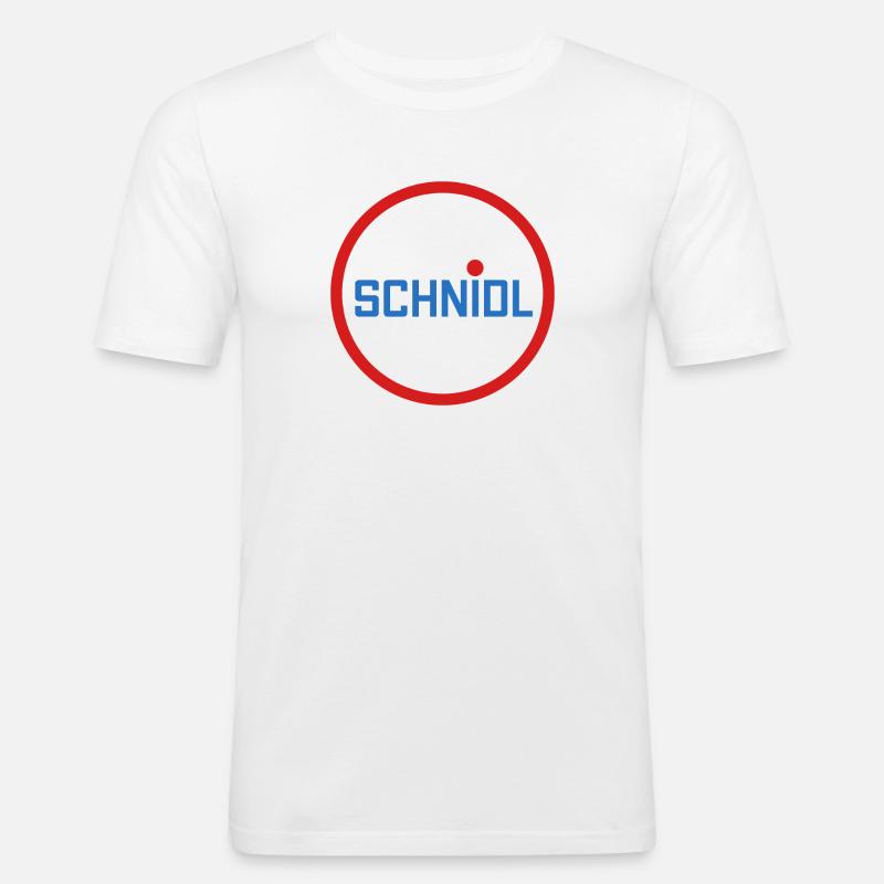Schnidel Penis Puller Wurst - Männer Slim Fit T-Shirt - Weiß