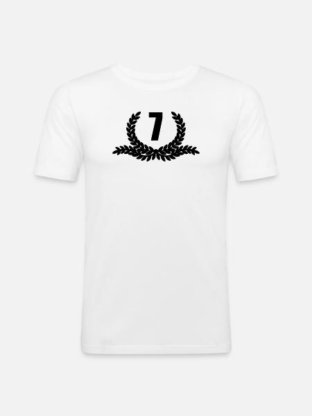 Lauwerkrans 07 YEARS - Men's Slim Fit T-Shirt - white
