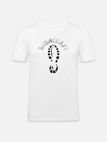 bushcraft survival outdoor shoe imprint icon - Men's Slim Fit T-Shirt - white
