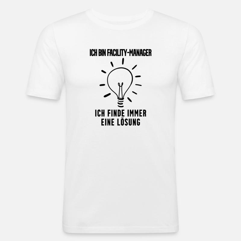 facility manager Beruf Ausbildung - Männer Slim Fit T-Shirt - Weiß
