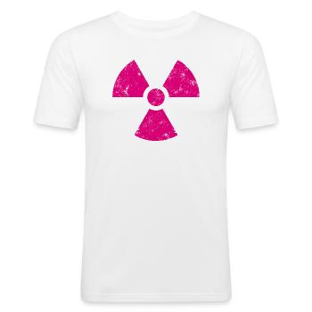 Radioactivity - Men's Slim Fit T-Shirt - white - Front - Nik (191cm)