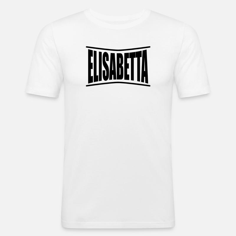 Elisabetta T-Shirt Geschenkidee - Männer Slim Fit T-Shirt - Weiß