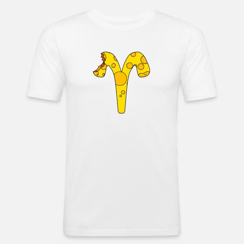 Sternzeichen Widder - Männer Slim Fit T-Shirt - Weiß