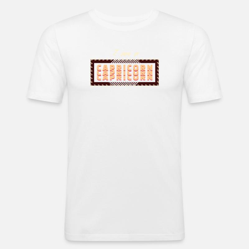 Steinbock Sternzeichen Cool Statement Horoskop - Männer Slim Fit T-Shirt - Weiß