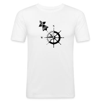 BZH - T-shirt près du corps Homme - blanc - Devant - Nik (191cm)
