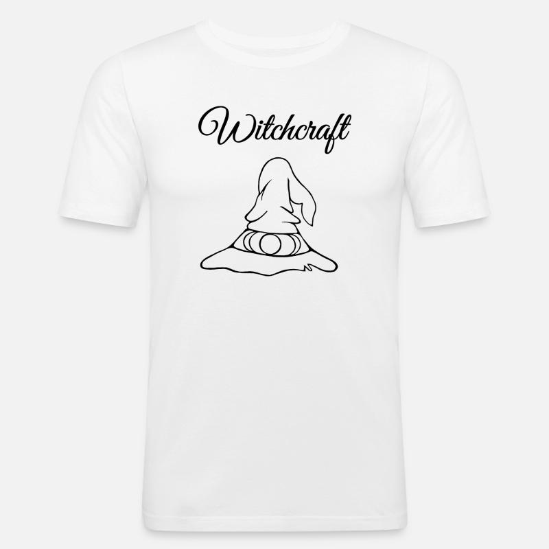 Witchcraft - Männer Slim Fit T-Shirt - Weiß