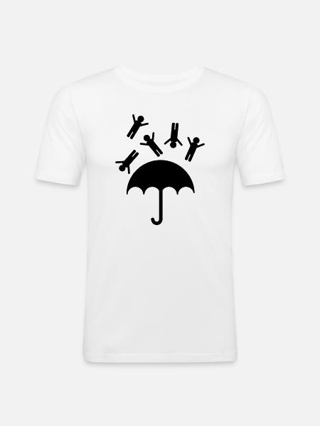 raining men - Men's Slim Fit T-Shirt - white