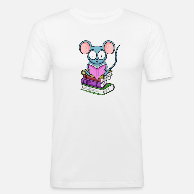 Read Book Books Reader Gift - Men's Slim Fit T-Shirt - white