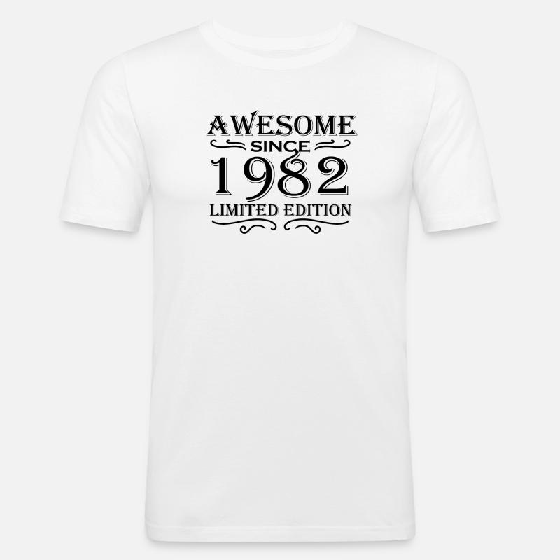 1982 - Born 1982 - Men's Slim Fit T-Shirt - white