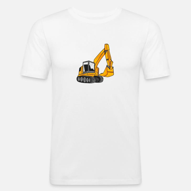 Bagger Baggerfahrer Geschenk - Männer Slim Fit T-Shirt - Weiß