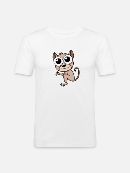 Tarsier Goblin Lemurs - Men's Slim Fit T-Shirt - white