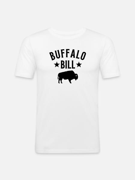 Buffalo bill, country, western - Men's Slim Fit T-Shirt - white