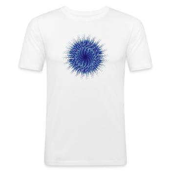 Fleur vectorielle - T-shirt près du corps Homme - blanc - Devant - Nik (191cm)