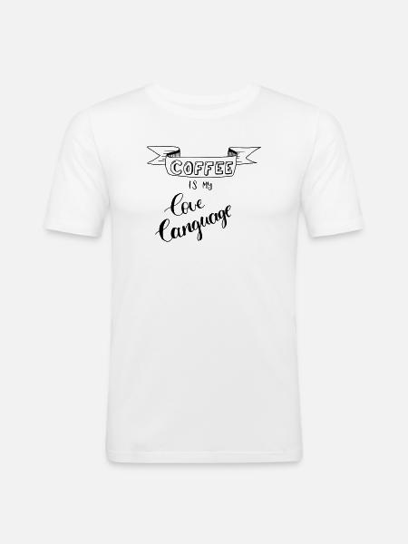 coffee is my love language - Men's Slim Fit T-Shirt - white