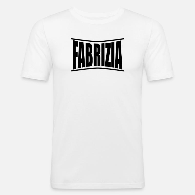 Fabrizia T-Shirt Geschenkidee - Männer Slim Fit T-Shirt - Weiß