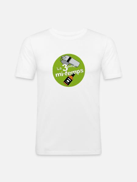 3 ème mi-temps - T-shirt près du corps Homme - blanc