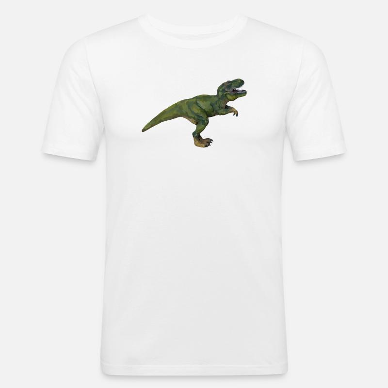 Tom T-Rex - Männer Slim Fit T-Shirt - Weiß
