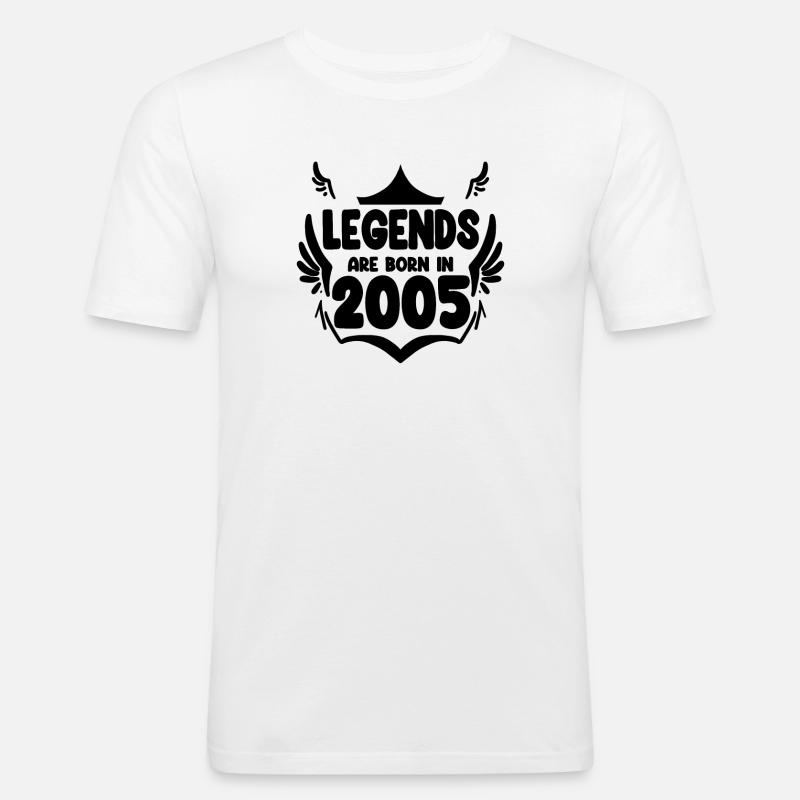 2005 - Männer Slim Fit T-Shirt - Weiß