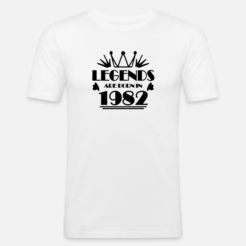 1982 - Born 1982 - Men's Slim Fit T-Shirt - white