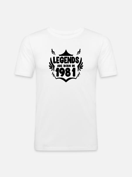 1981 - Born 1981 - Men's Slim Fit T-Shirt - white