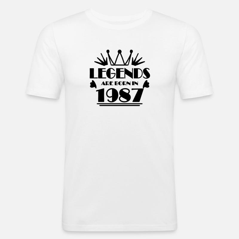 1987 - Born 1987 - Men's Slim Fit T-Shirt - white