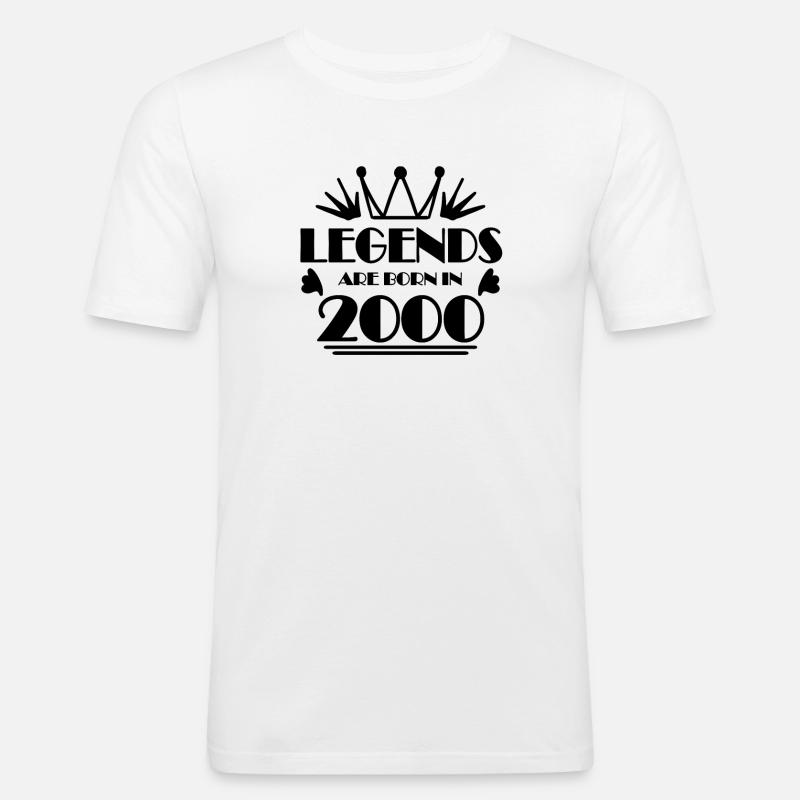 2000 - Born in 2000 - Men's Slim Fit T-Shirt - white