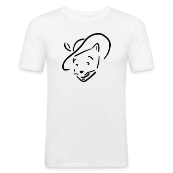 Der gestiefelte Kater - Männer Slim Fit T-Shirt - Weiß - Vorne - Nik (191cm)